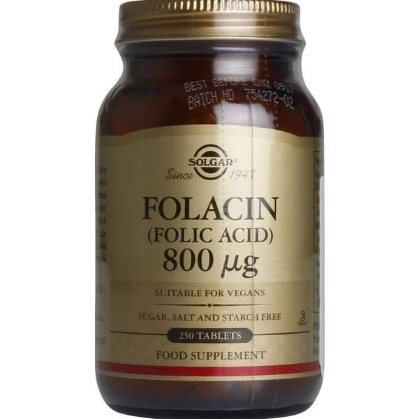 Solgar Foolihappo 800 mikrog 100 vegetabl 
