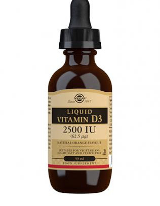 Solgar® Nestemäinen D3-vitamiini 2500 IU (62.5 µ) 