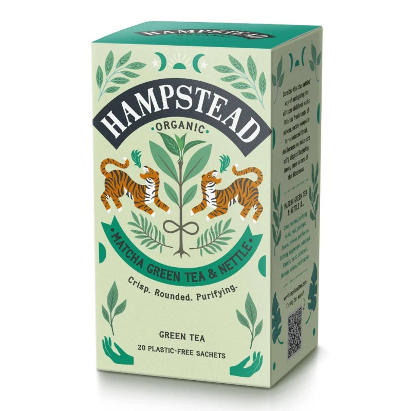 Hampstead Luomu Vihreä tee Matcha & nokkonen 20pss