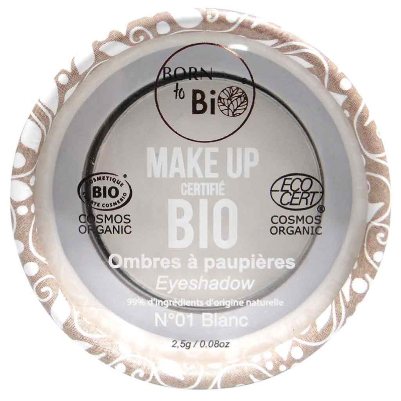 BORN TO BIO ORGANIC EYE SHADOW N°1 - LUOMIVäRI BLANC 2,5G