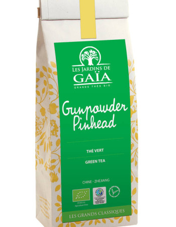 Les Jardins de Gaïa Luomu Gunpowder Pinhead vihreä irtotee 100g