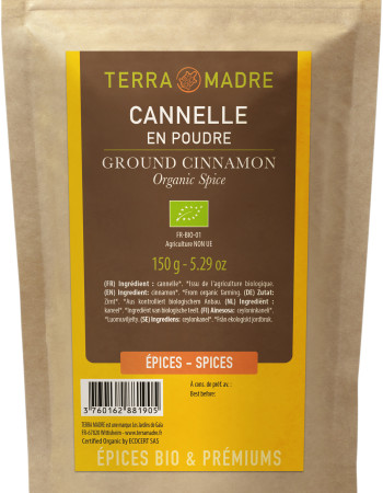 Terra Madre Luomu jauhettu Ceylon kaneli täyttöpussi 150g