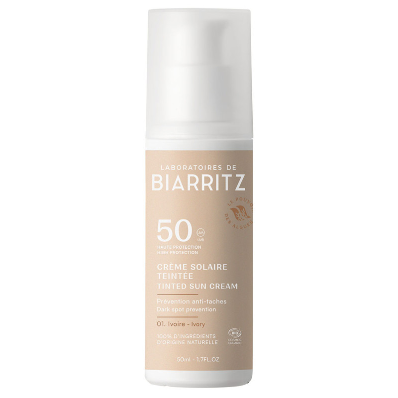 Laboratoires de Biarritz Tinted Sun Cream Sävytetty Aurinkovoide Kasvoille SPF50 Ivory 50ml 