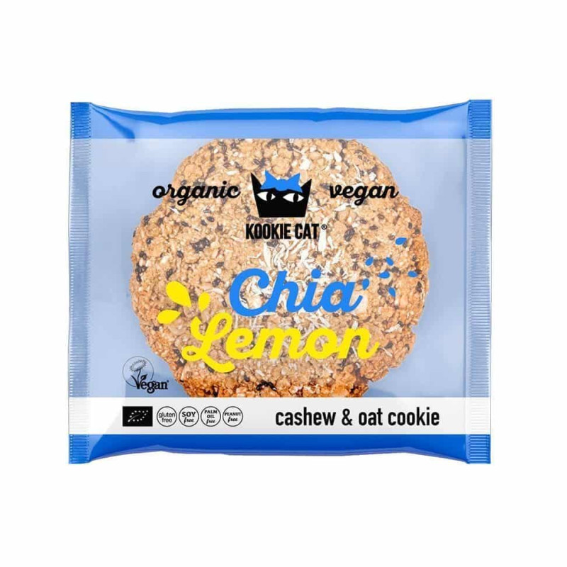 Kookie Cat keksi luomu gluteeniton vegaan chia lemon