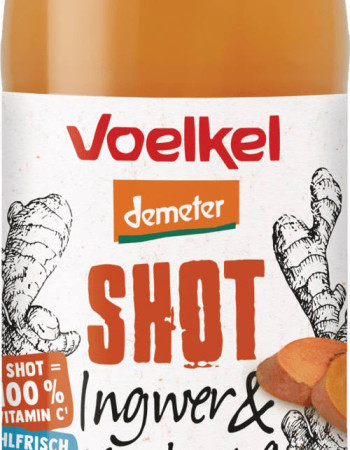 Voelkel inkivääri ja kurkumashotti 95ml, luomu