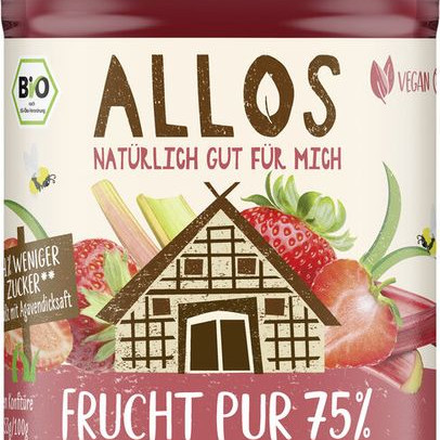 Allos mansikka-raparperisose luomu 250g