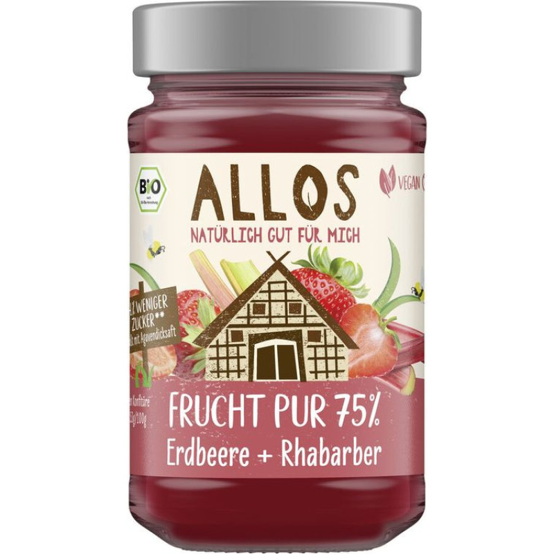 Allos mansikka-raparperisose luomu 250g