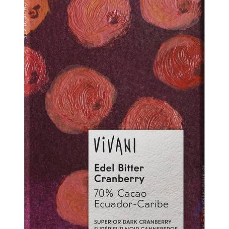 Vivani Tumma suklaa Ecuador Karpalo 100g