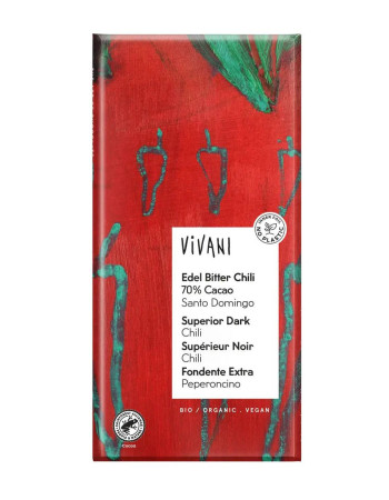 Vivani tummasuklaa 70% Chili luomu 80g 