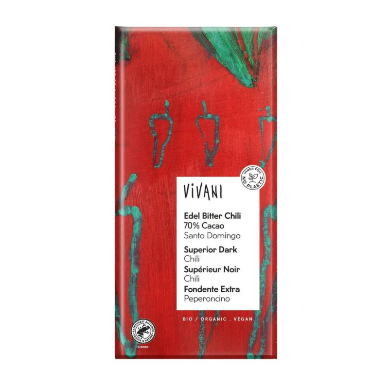 Vivani tummasuklaa 70% Chili luomu 80g 