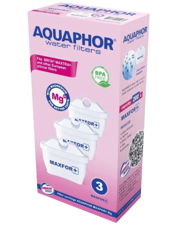 AQUAPHOR vaihtosuodatin MAXFOR+ Magnesium 3kpl pakkaus