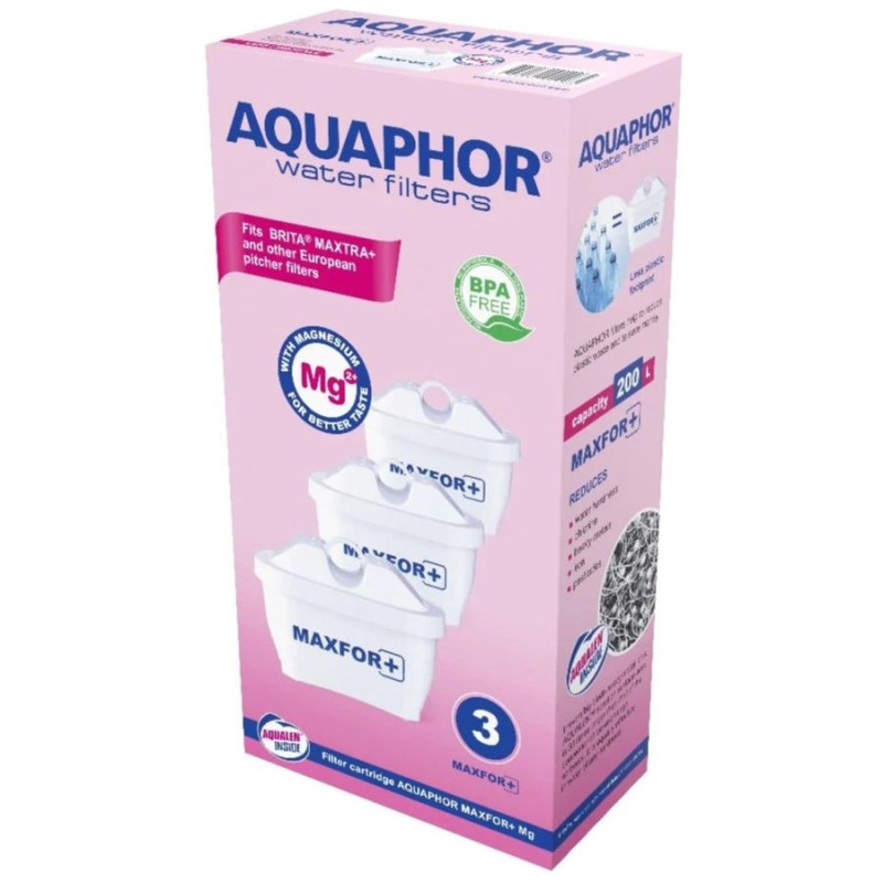 AQUAPHOR vaihtosuodatin MAXFOR+ Magnesium 3kpl pakkaus