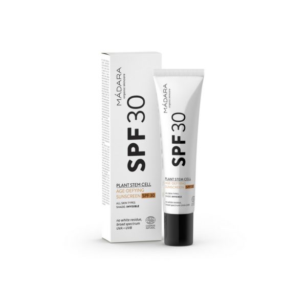 Madara Plant Stem Cell Age-Protecting Sunscreen SPF30 for face – aurinkosuojavoide kasvoille 40m