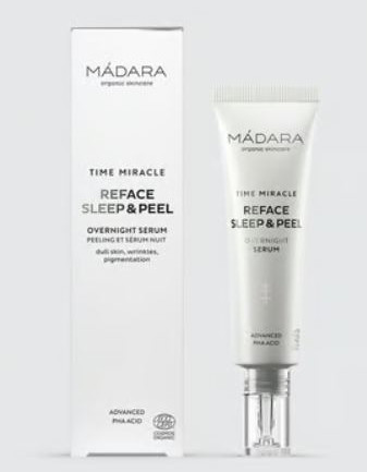 Madara TM Reface Sleep & Peel yöseerumi 30ml Sileämpi ja täyteläisempi iho 