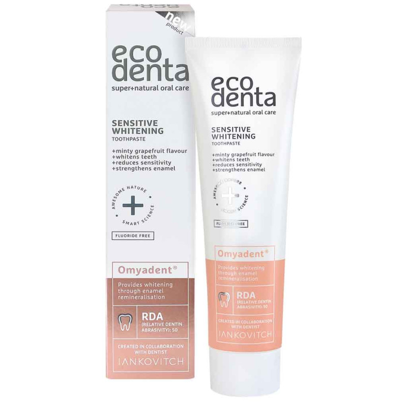 Ecodenta Valkaiseva hammastahna herkille hampaille 100ml 