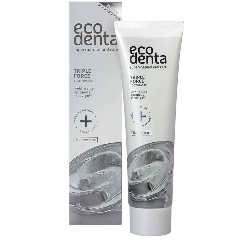 Ecodenta fluoriton hammastahna Kolmivaikutteinen (Triple Force) 100ml