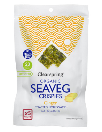 Clearspring luomu merileväsnack inkivääri 4g