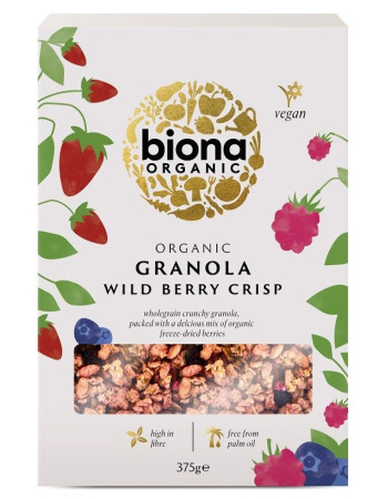 Biona granola wild berry 375g täysjyvä marjainen muromysli 