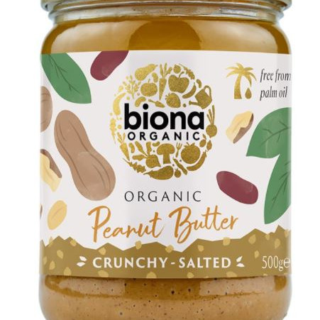 Biona luomu maapähkinävoi crunchy 500g