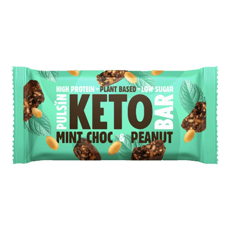 Pulsin Keto proteiinipatukka Minttusuklaa & maapähkinä 50g