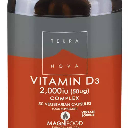 Terra nova D3- vitamiini 50 mikrog 50 kpl 