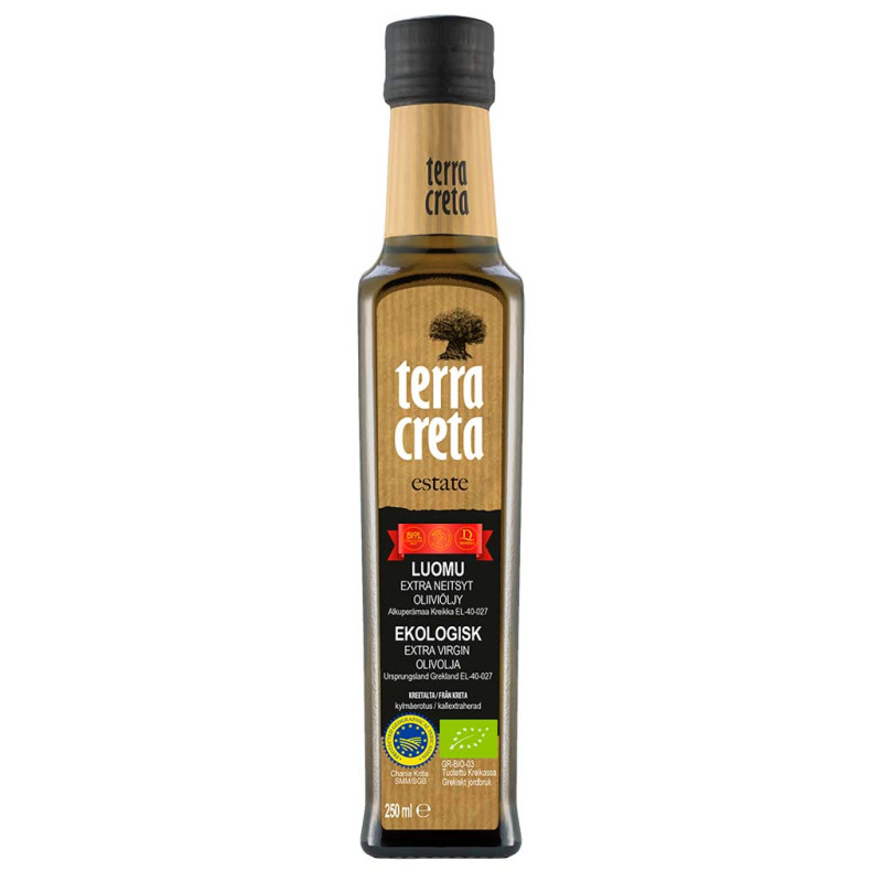 Terra Creta Ekstra-neitsytoliiviöljy, Luomu, 250 ml