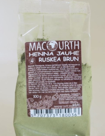 Mac Urth hennajauhe ruskea / mahonki 100g