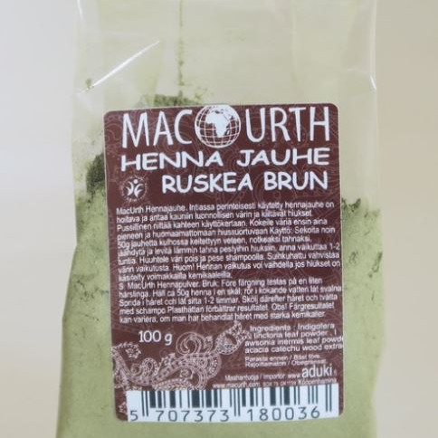 Mac Urth hennajauhe ruskea / mahonki 100g