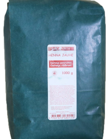 MacUrth Henna jauhe kastanja punaruskea säästöpakkaus 1kg
