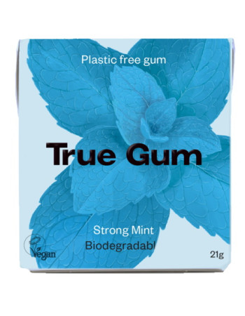 True Gum Strong mint muoviton purukumi 20g biohajoava