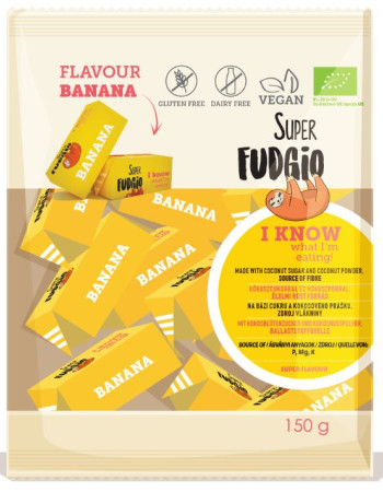 Super Fudgio banaanitoffee luomu 150g 