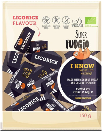 Super Fudgio vegaaninen Lakritsifudge luomu 150g