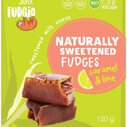 Super Fudgio Vegaaninen Karamelli-limefudge 150g luomu, gluteeniton