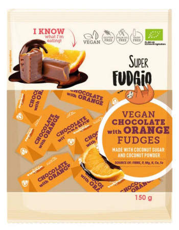 Super Fudgio Appelsiini-suklaatoffee luomu 150g