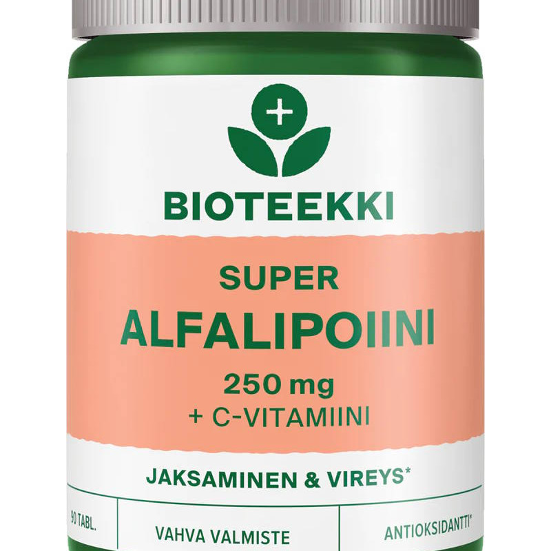 TARJOUS. Bioteekki Super Alfalipoiini + C-vitamiini 90 tabl.