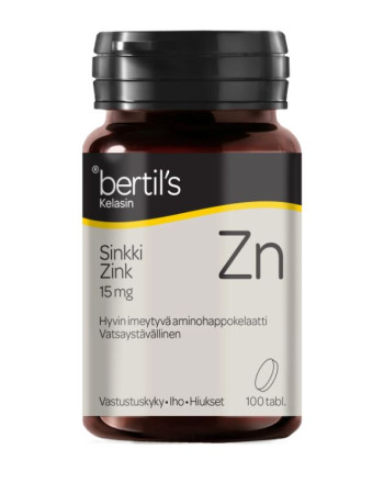 bertil's Sinkki 15mg nieltävä tabletti 100kpl