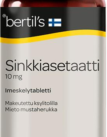 bertil´s Sinkkiasetaatti 10mg imeskelytabletti mustaherukka 120 tabl.