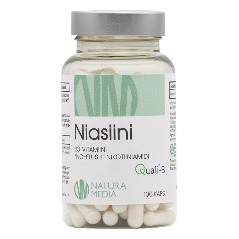 Natura Media Niasiini B3 (nikotiiniamidi) 250mg 100 kaps.