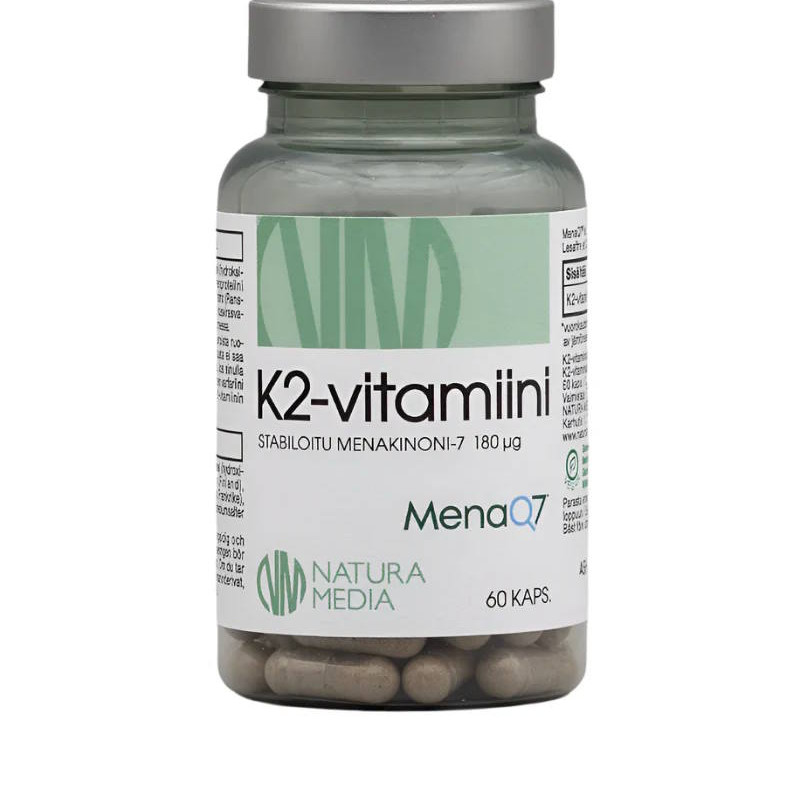 Natura Media K2- vitamiini 180uq 60kaps
