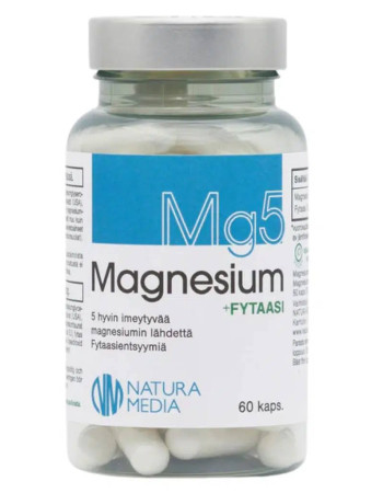 Natura Media Mg5 Mangnesium+Fytaasi 60 kaps – Natura Media