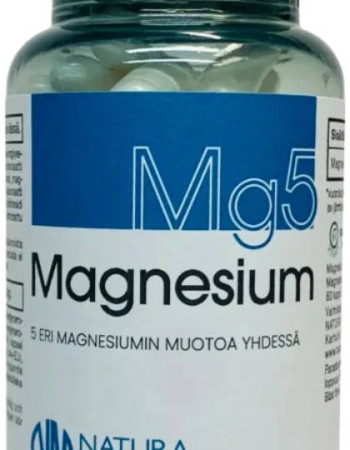 Natura Median Magnesium Mg5 ravintolisä 60 kaps.