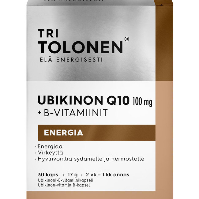 Tri Tolonen ubikinon Q10 100 mg+B-vitamiinit 30 kaps