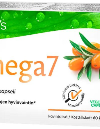 Omega7 kaksoistyrniöljy ravintolisä 60 kaps.