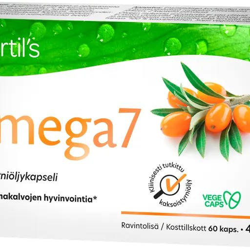 Omega7 kaksoistyrniöljy ravintolisä 60 kaps.