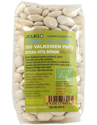 Iso valkoinen papu (voipapu) luomu 500g