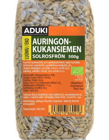 Aduki auringonkukansiemen luomu 500g