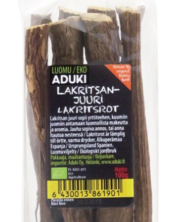 Aduki kokonainen lakritsanjuuri 100g luomu 