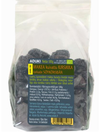 Aduki kuivattu Makeakirsikka 100g kivetön luomu