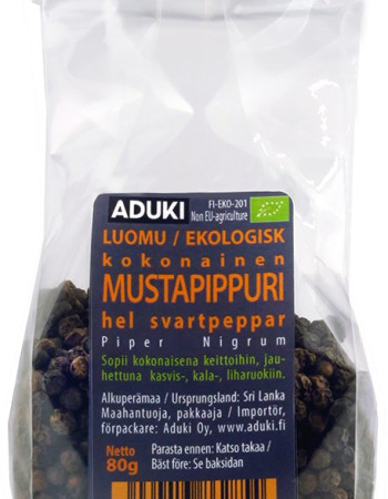 Aduki kokonainen Mustapippuri 80g luomu 