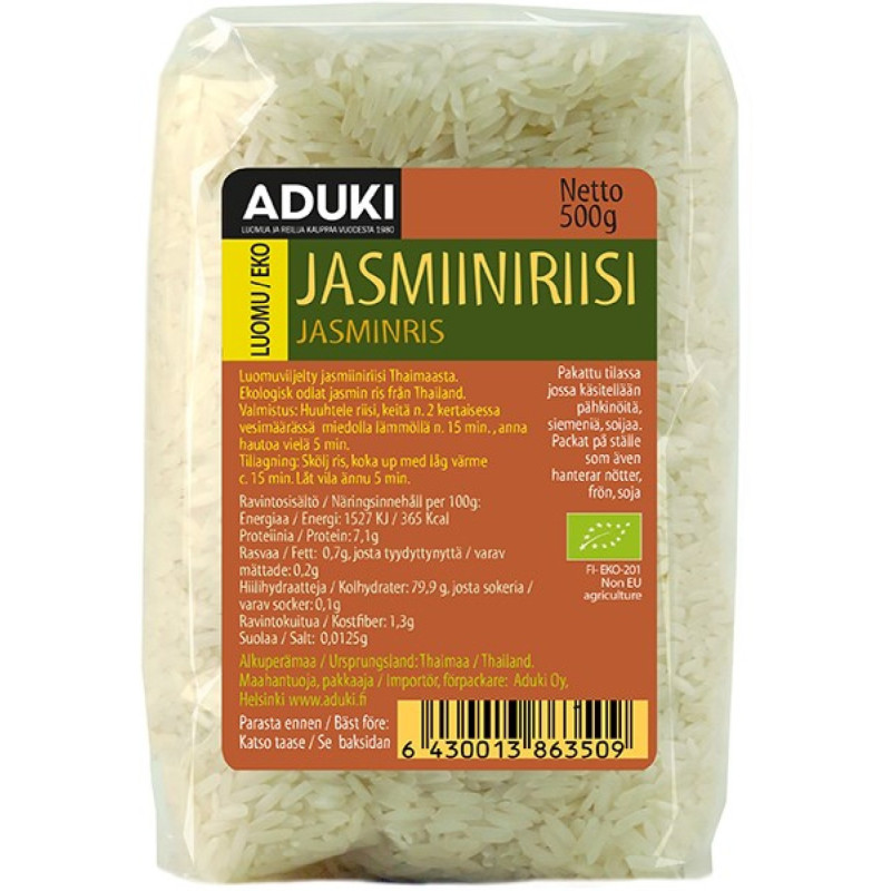 Aduki valkoinen Jasmiiniriisi 500g luomu 